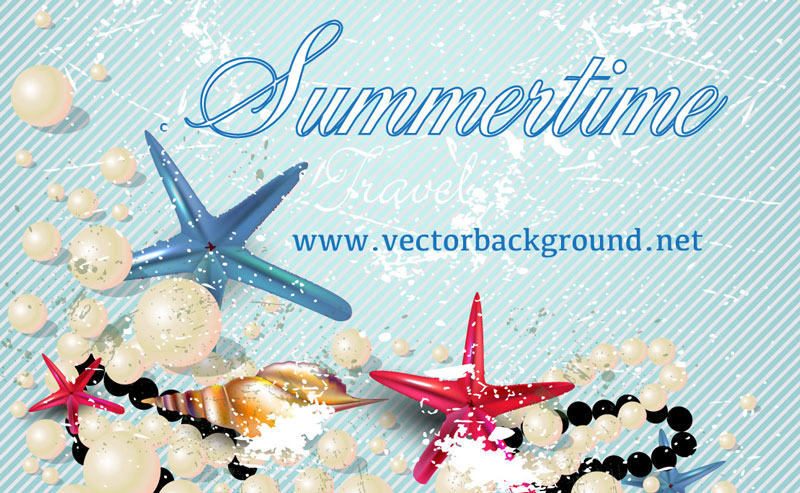 海の日のデザインに使える 夏のビーチや生き物の無料イラスト13点 インスピ